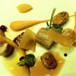 scottish red-legged partridge, pumpkin, coffee, meyer lemon