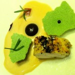tandoori monkfish, orange paste, parsley merengue, brown bread, smoked oyster jus